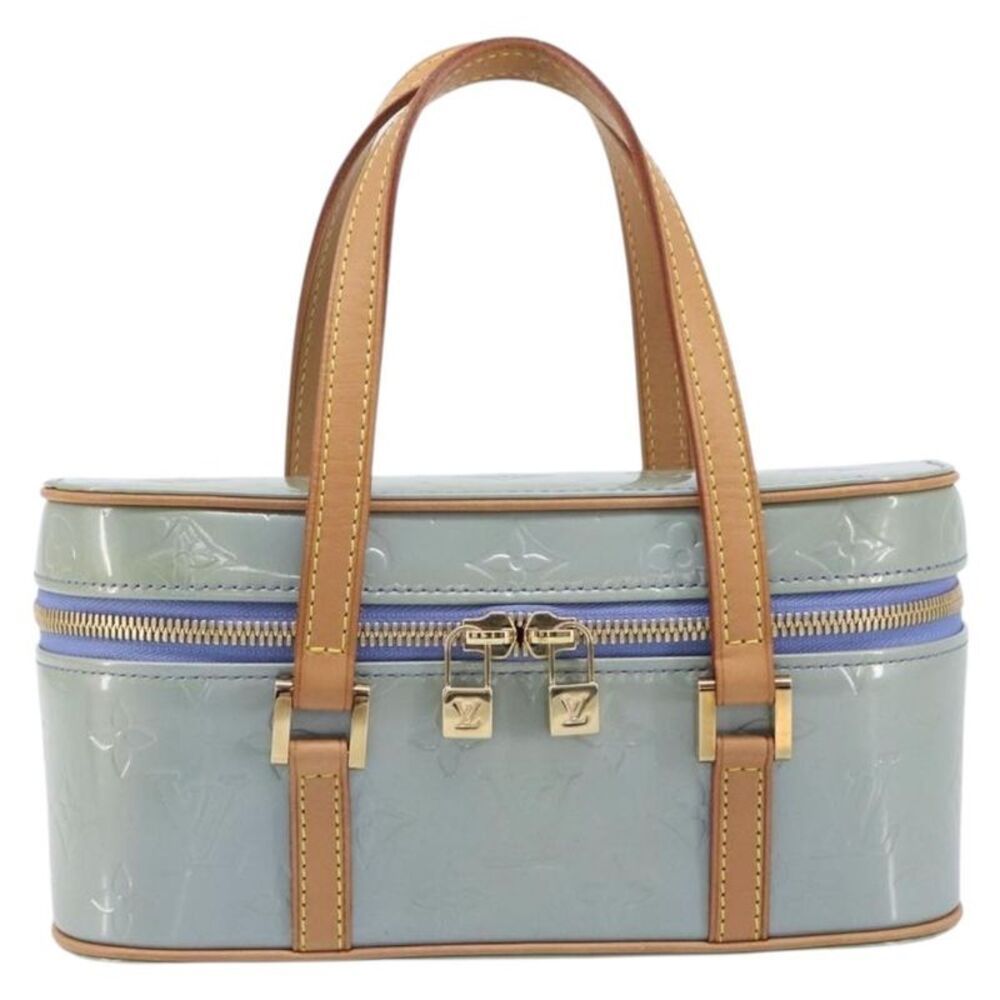 Louis Vuitton Sullivan Horizontal Monogram Vernis Purple Patent_Leather Handbag